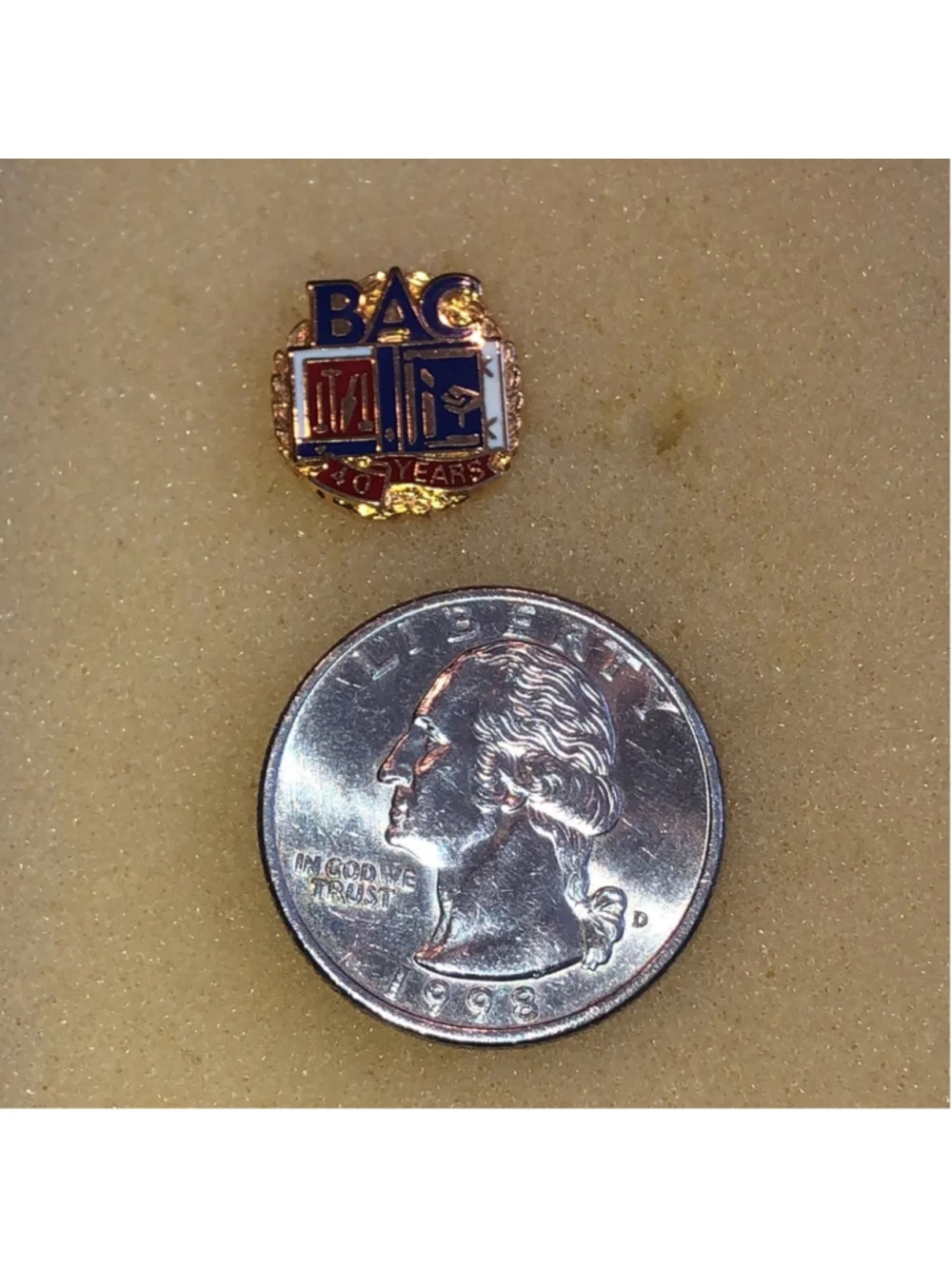 BAC International Union of Bricklayers and Allied Craftworkers 40 Years Pin